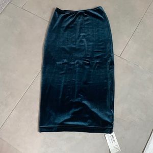 American Apparel Pencil Skirt Blue Nile Velvet